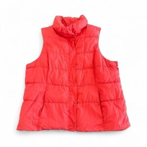 Old Navy - Women's Size Extra Large - Orange/Coral Puffer Vest - Good Used Cond